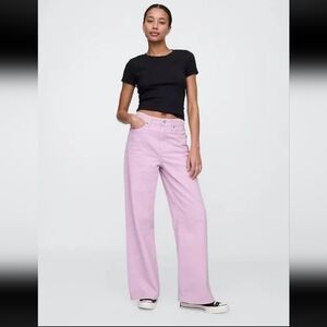NWT! GAP Factory, High Rise Wide-Leg Jeans, Purple Orchid, 6/28R, MSRP $69.99